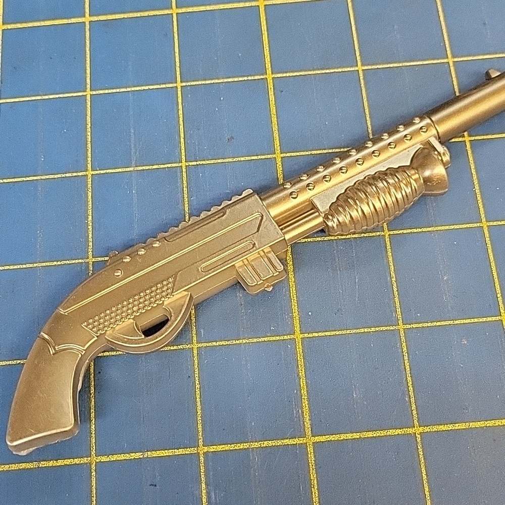 Metallic Toy Shotgun Pen - Silver 6" New